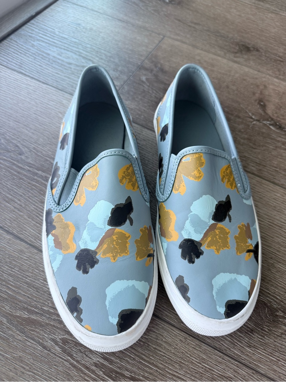 Coach Light Blue Leather Slip-In Shoe